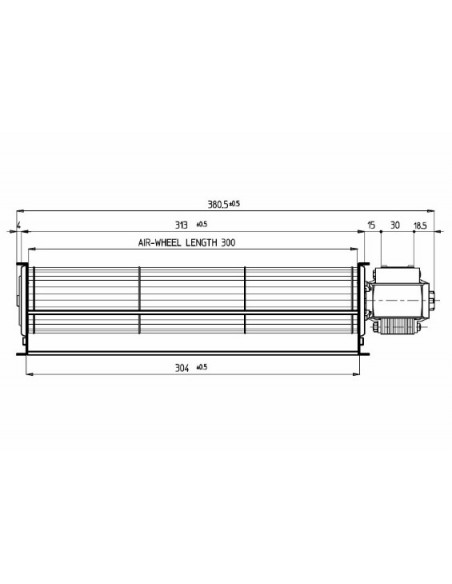 VENTILADOR TANGENCIAL CON PROTECCIÓN DE TEMPERATURA