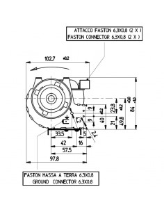 VENTILADOR TANGENCIAL CON ROTOR Ø 60MM  2