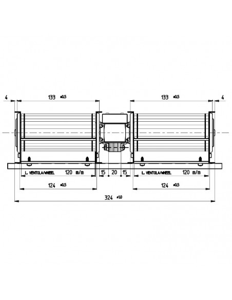 VENTILADOR TANGENCIAL CON ROTOR Ø 60MM 