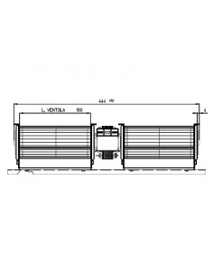 VENTILADOR TANGENCIAL DOBLE CON ROTOR Ø 60MM 2