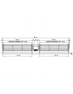 VENTILADOR TANGENCIAL DOBLE CON ROTOR Ø 60MM 2