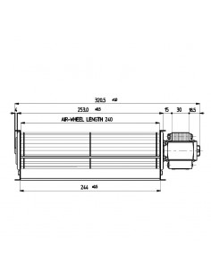 VENTILADOR TANGENCIAL ROTOR 60 mm diametro 2