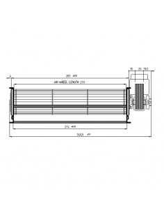 VENTILADOR TANGENCIAL ROTOR 60 mm diametro 2