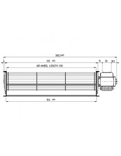 VENTILADOR TANGENCIAL ROTOR 60 mm diametro 2