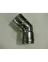 CODO DE 45º, ACERO INOX  AISI 316, diámetro 80 mm