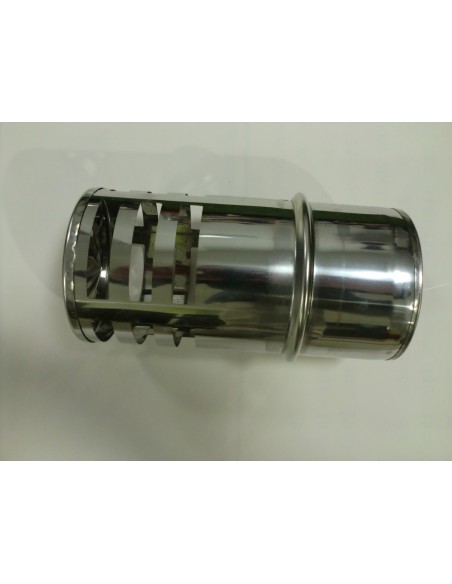 DEFLECTOR HORIZONTAL PELLET D.80 ACERO INOX