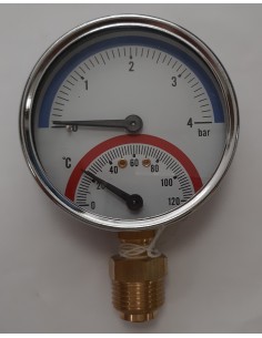  TERMOMANOMETRO D.80 VERTICAL 1/2
