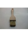 BROCHA ACERO LATONADO  PLANO MANGO MADERA