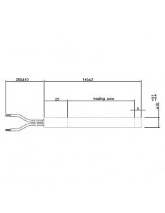 RESISTENCIA ELÉCTRICA 300w L140mm D9,9mm 2