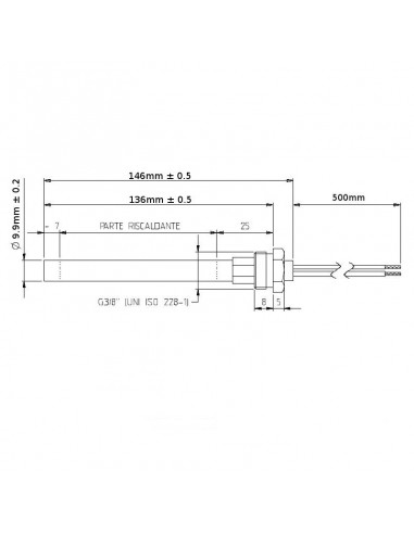 Resistencia eléctrica 280 W