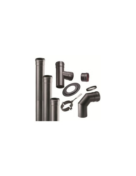 KIT TUBOS NEGROS VITRIFICADOS PARA INSTALACION ESTUFAS PELLETS