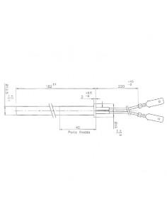 Resistencia eléctrica 350W L182mm D12,5mm 2