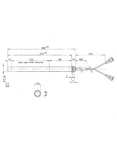 Resistencia eléctrica 470W L280mm D12,5mm 2