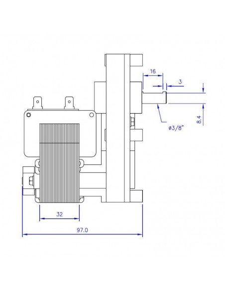 Motor Mellor T3 - 3,3 RPM SIN ENCODER