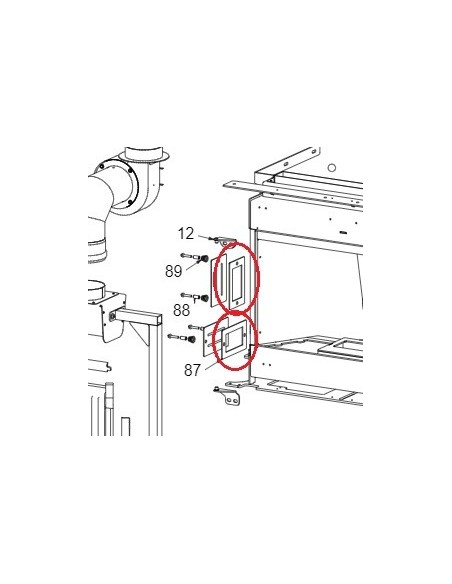 JUNTA INSPECCION LATERAL GRANDE ROJA GOMA 130x80 