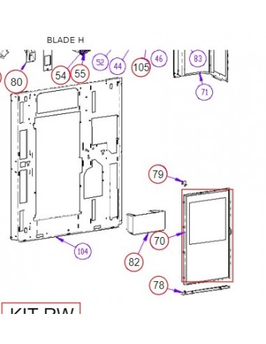 PUERTA CON CRISTAL BLADE H