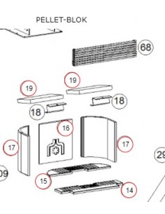 PIEZA REFRACTARIA FONDO PARA INSERTABLES DE PELLET EDILKAMIN