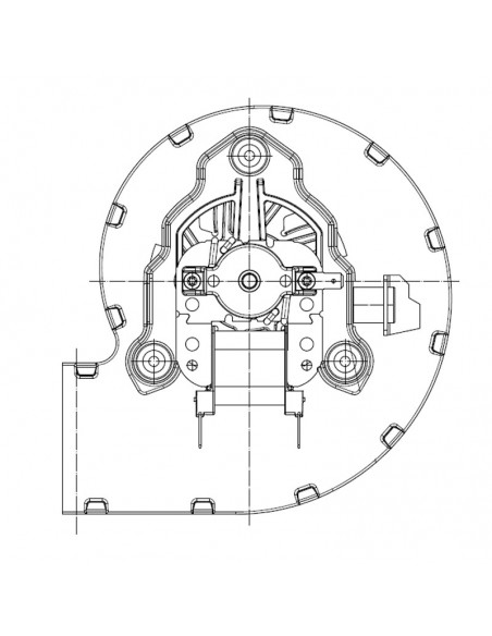 Ventilador centrífugo RLA108/4200A82-3030LH para estufas a pellets