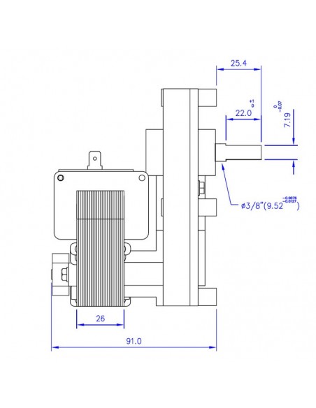 MOTORREDUCTOR T3 1,26 RPM