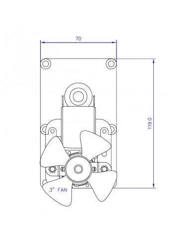 Motorreductor Mellor 8 rpm y eje 8,5 mm