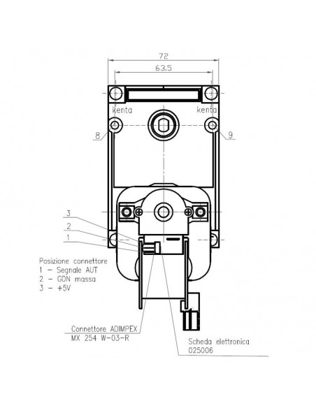 MOTORREDUCTOR KENTA SIN EJE 2RPM