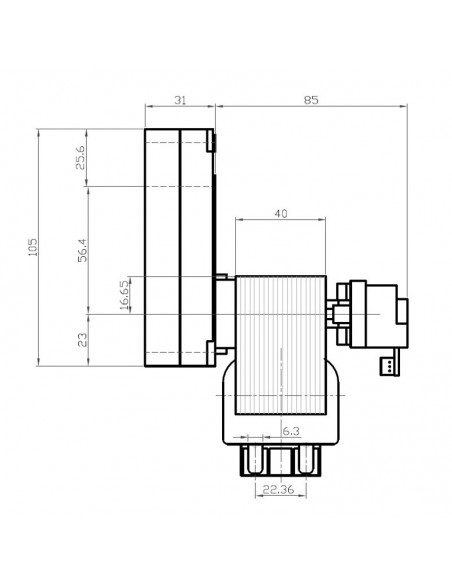 MOTORREDUCTOR KENTA SIN EJE 2RPM
