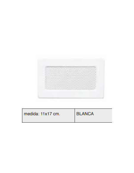 REJILLA FIJA CON PREMARCO BLANCO 11x17