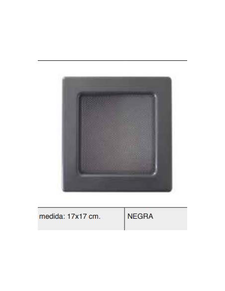 REJILLA FIJA CON PREMARCO NEGRO 17x17
