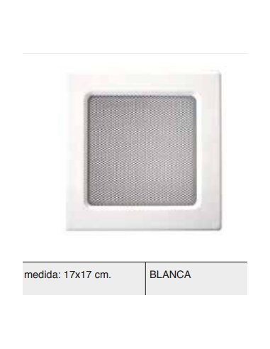 REJILLA FIJA CON PREMARCO BLANCO 17x17