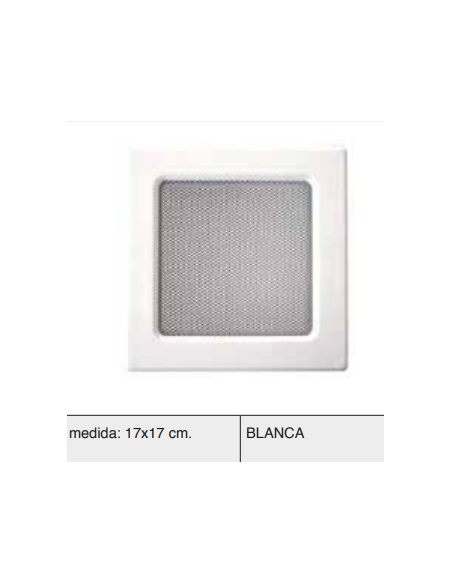 REJILLA FIJA CON PREMARCO BLANCO 17x17