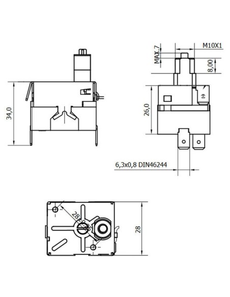 Termostato  con rearme manual