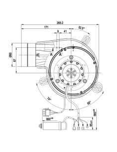 Extractor de humos EBM G2E150-DN91-12 2