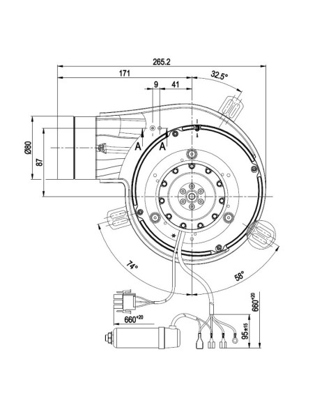 Extractor de humos EBM G2E150-DN91-12