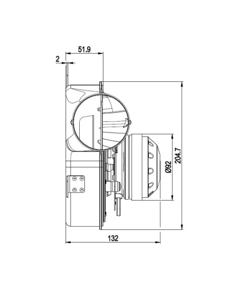 Extractor de humos EBM G2E150-DN91-12