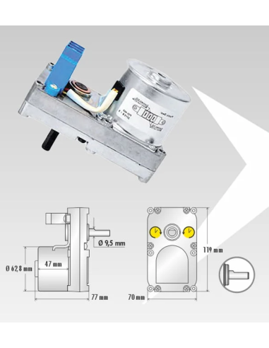 MOTORREDUCTOR PARA FIRECO 2RPM GIRO DOBLE