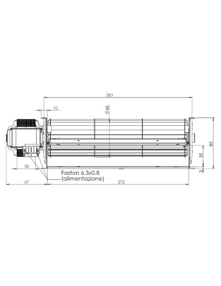 VENTILADOR TANGENCIAL ESTUFAS DE PELLET