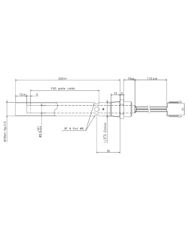 Resistencia de encendido + tubo PARA FERROLI