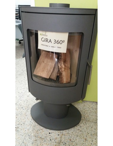 ESTUFA DE LEÑA  7 KW GIRATORIA