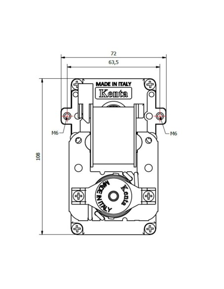 MOTORREDUCTOR KENTA EJE HUECO 1,5 RPM