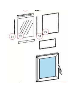 KIT SOSTIT.VETRO DAFNE        Edilkamin