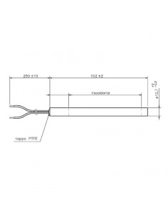 Resistencia 300 W- L101mm -diámetro 12.7mm 2