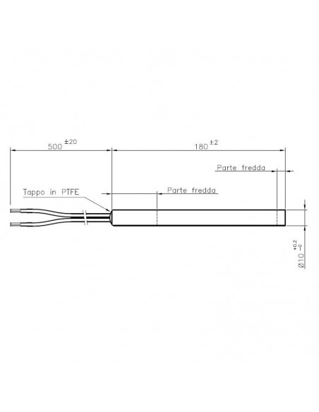 Resistencia 250 W- L150mm -diámetro 12.5mm Resistencia 250 W- L150mm -diámetro 12.5mm