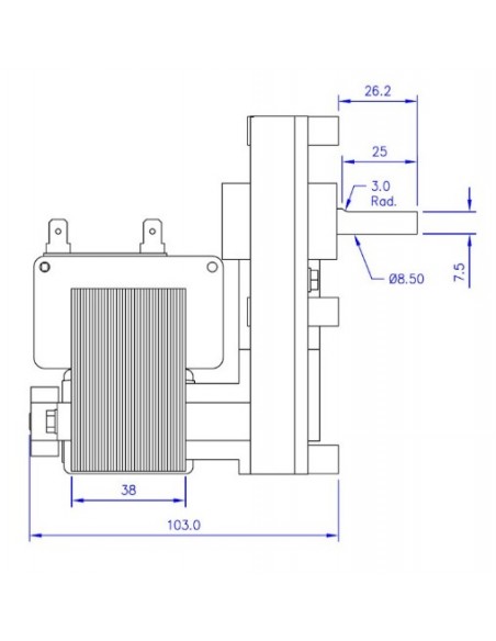 Motor Mellor T3 - 4,75 RPM