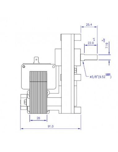 Motor Mellor T3 -1,3 RPM