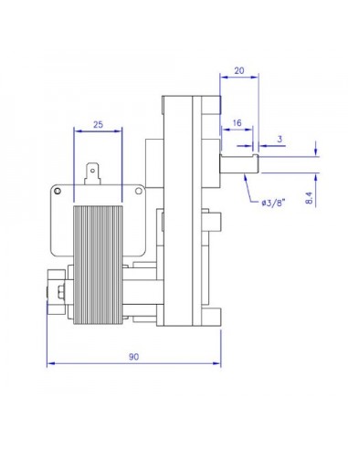 Motor Mellor T3 -1,5 RPM