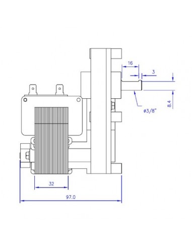 Motor Mellor T3 - 3 RPM