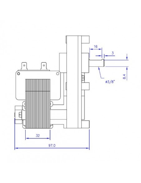 Motor Mellor T3 - 3 RPM