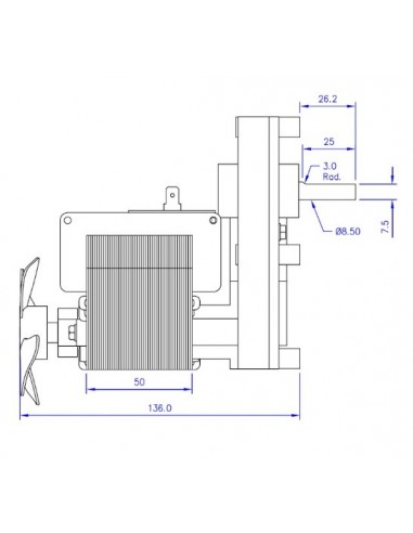 Motor Mellor T3 -5,3 RPM