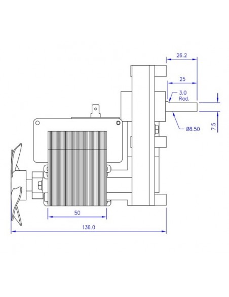 Motor Mellor T3 -5,3 RPM