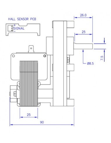 Motor Mellor T3 1,5 RPM